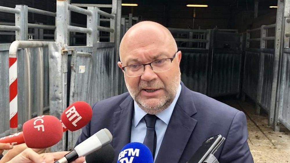 Stéphane Travert, ministre de l’Agriculture, en déplacement dans la Creuse le 29 août 2018. © Twitter/S. Travert