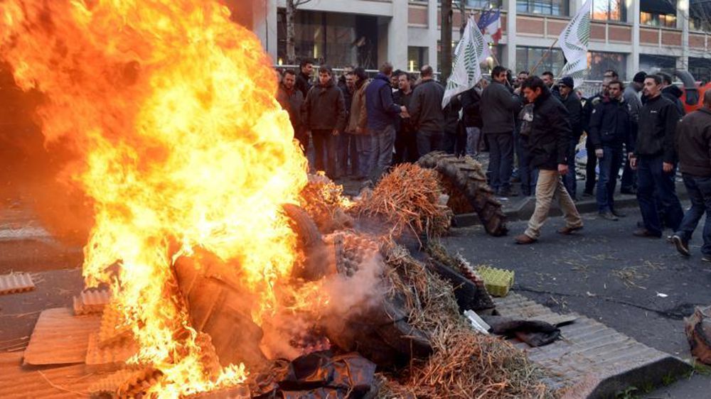Manifestation de la FNSEA et de JA en 2016. © Cédric Faimali/GFA