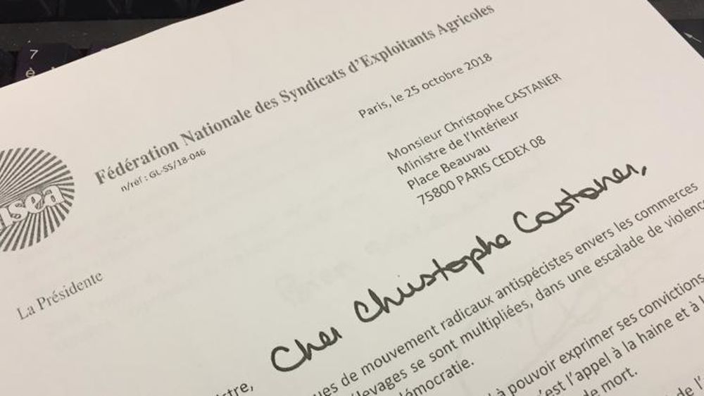 Christiane Lambert, la présidente de la FNSEA, demande à Christophe Castaner, le ministre de l’Intérieur, d’interdire les « journées du sang versé » organisées par 269 Life France.