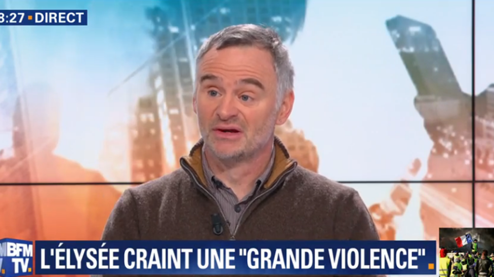 Laurent Pinatel, porte-parole de la Confédération paysanne, sur le plateau de BFMTV le 6 décembre.