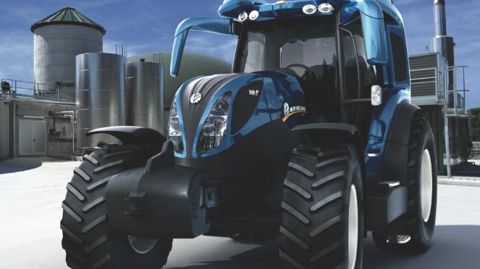 Le prototype de tracteur NH2 de New Holland fonctionnant à partir d’hydrogène. © New Holland Le prototype de tracteur NH2 de New Holland fonctionnant à partir d’hydrogène. © New Holland