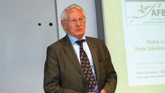 Alain Deshaye, président d'AFBV : « Aux Etats-Unis, en Amérique du Sud, en Australie, ces méthodes ne devraient pas être classées comme des OGM. » B. CAILLIEZ