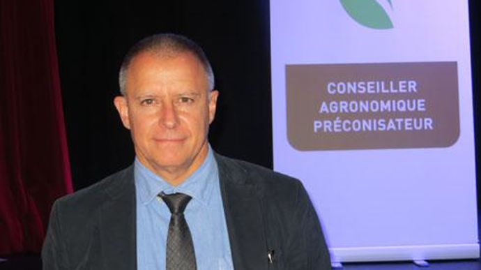 Jean-Paul Palancade, président d'Agrosud, a ouvert la matinée consacrée à des interventions autour du biocontrôle, mais aussi plus largement sur la protection des plantes en agriculture biologique, et sur la biodynamie. © M. COISNE Jean-Paul Palancade, président d'Agrosud, a ouvert la matinée consacrée à des interventions autour du biocontrôle, mais aussi plus largement sur la protection des plantes en agriculture biologique, et sur la biodynamie. © M. COISNE