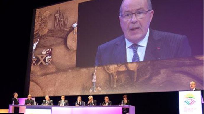 « Sans investissement, notre secteur d'activité et notre pays ne feront que régresser sur la scène internationale », alerte Philippe Mangin, président de Coop de France. © R. FOURREAUX « Sans investissement, notre secteur d'activité et notre pays ne feront que régresser sur la scène internationale », alerte Philippe Mangin, président de Coop de France. © R. FOURREAUX