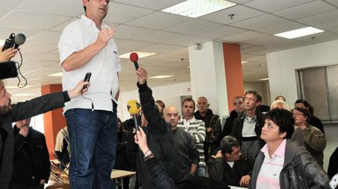 Jérôme Lagarde, délégué syndical FO et secrétaire du CE, le 28 mai chez Spanguero, lors des négociations. © R. GARCIA/DEPECHE DU MIDI Jérôme Lagarde, délégué syndical FO et secrétaire du CE, le 28 mai chez Spanguero, lors des négociations. © R. GARCIA/DEPECHE DU MIDI