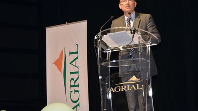 Arnaud Degoulet, président d'Agrial, lors de l'assemblée générale le 31 mai dernier, à Alençon. © J.-C. BALLANDONNE Arnaud Degoulet, président d'Agrial, lors de l'assemblée générale le 31 mai dernier, à Alençon. © J.-C. BALLANDONNE