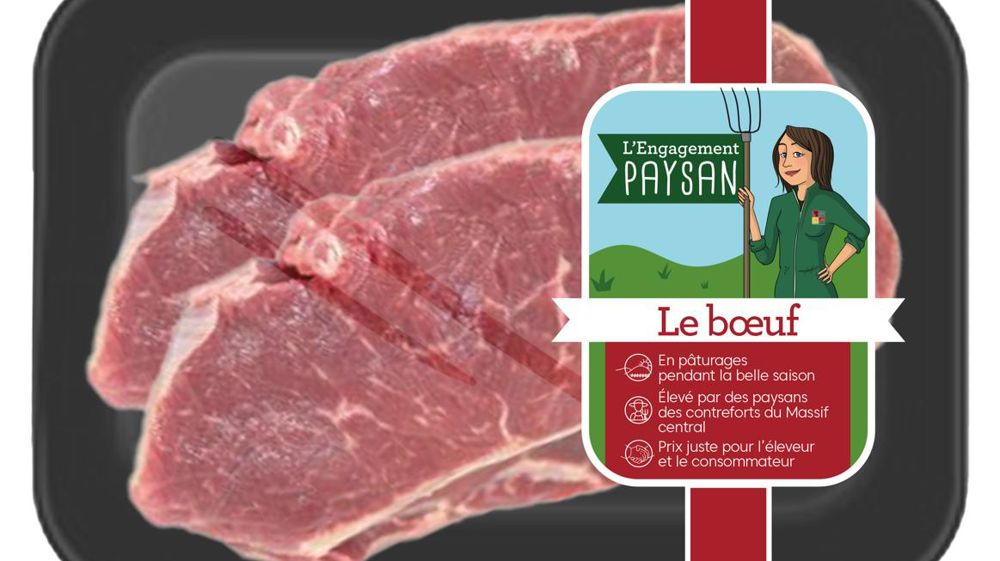 Sur les étiquettes de la nouvelle marque L’Engagement paysan du groupe Unicor, Julie « ambitionne ainsi de recréer du lien entre le monde agricole et les consommateurs ».