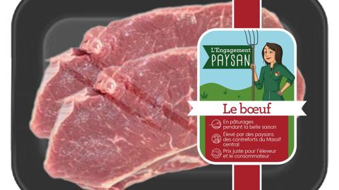 Sur les étiquettes de la nouvelle marque L’Engagement paysan du groupe Unicor, Julie « ambitionne ainsi de recréer du lien entre le monde agricole et les consommateurs ».