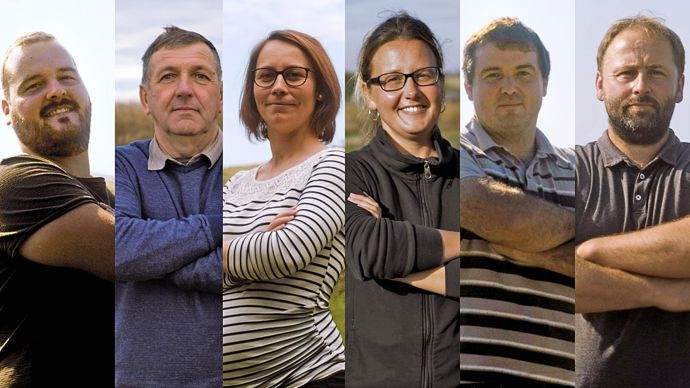 Six agriculteurs, adhérents de Terres du Sud, répondent dans une vidéo aux questions des consommateurs et témoignent de leur passion pour leur métier et de leur engagement à bien faire. © TERRES DU SUD