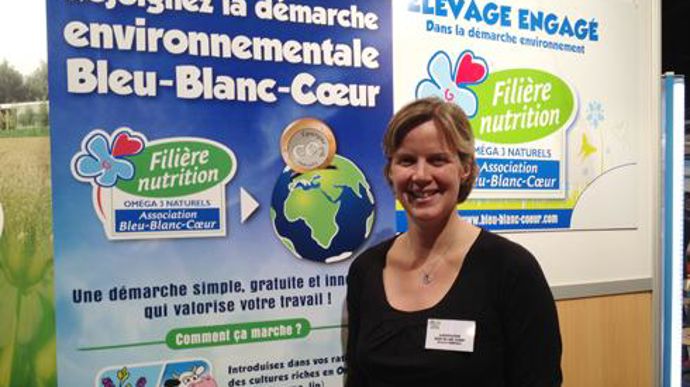 « L'éleveur adhère volontairement et gratuitement à la démarche Eco-Méthane de Bleu-Blanc-Coeur tout en s'engageant à travers un contrat », explique Nathalie Kerhoas, directrice de Bleu-Blanc-Coeur. © H. LAURANDEL « L'éleveur adhère volontairement et gratuitement à la démarche Eco-Méthane de Bleu-Blanc-Coeur tout en s'engageant à travers un contrat », explique Nathalie Kerhoas, directrice de Bleu-Blanc-Coeur. © H. LAURANDEL