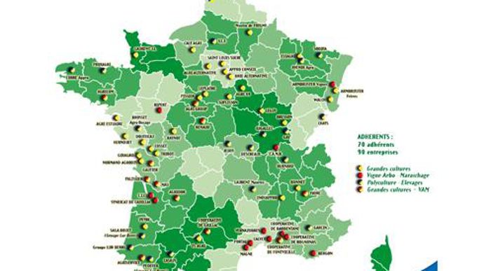 Aujourd'hui, le réseau Agridis est fort de 70 adhérents et 90 entreprises au total répartis sur tout le territoire national. Aujourd'hui, le réseau Agridis est fort de 70 adhérents et 90 entreprises au total répartis sur tout le territoire national.