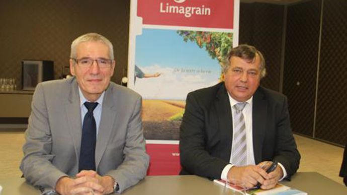 Daniel Chéron, directeur général de Limagrain et Jean-Yves Foucault, président : « Nous soutenons une politique volontariste en matière d'investissements et d'emplois, y compris sur nos terres d'origine. » © M. ROQUE Daniel Chéron, directeur général de Limagrain et Jean-Yves Foucault, président : « Nous soutenons une politique volontariste en matière d'investissements et d'emplois, y compris sur nos terres d'origine. » © M. ROQUE