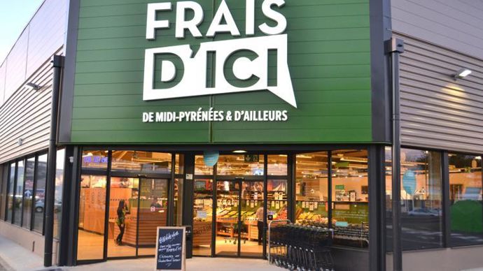 Le premier magasin Frais d’ici, créé par les coopératives Arterris, Fermes de Figeac, Val de Gascogne et Vivadour, avait ouvert le 15 octobre 2014 à Portet-sur-Garonne (Haute-Garonne). © F. JACQUEMOUD