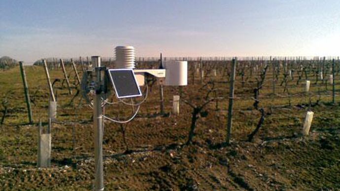 Les données météo sont collectées et traduites en risques mildiou et oïdium par les modèles Promété. Les données météo sont collectées et traduites en risques mildiou et oïdium par les modèles Promété.