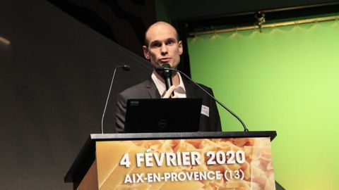 Matthieu Killmayer, animateur de la filière blé dur chez Arvalis, fait part d’une situation « catastrophique » dans la région Ouest océan. © R. FOURREAUX