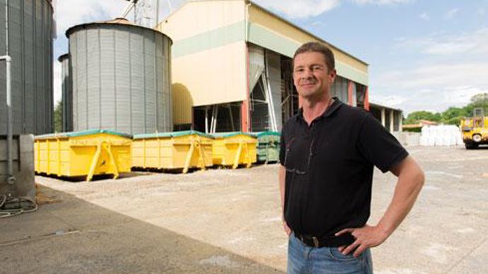 Franck Poncet, à la tête du négoce éponyme, explique son adhésion par le choix des services offerts par le réseau Agridis. © Y. CAINJO 