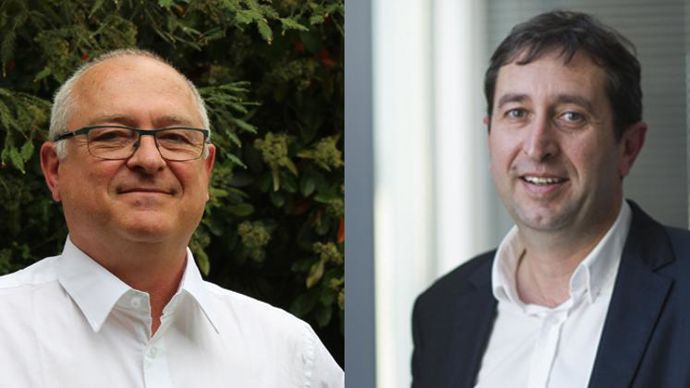 Pierre Pagès, vice-président d’Euralis (à dr.), préside le conseil d’administration de Lidea, tandis que Pierre Flye Sainte-Marie, DG de Caussade semences Group, prend les rênes de la direction générale.