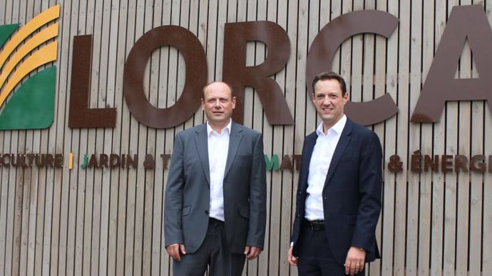 « Comme la grande majorité des coopératives, Lorca a choisi la vente des phytos plutôt que le conseil », précisent Christian Sondag, président du groupe Lorca (à g.), et Alexandre Raguet, son directeur général.
