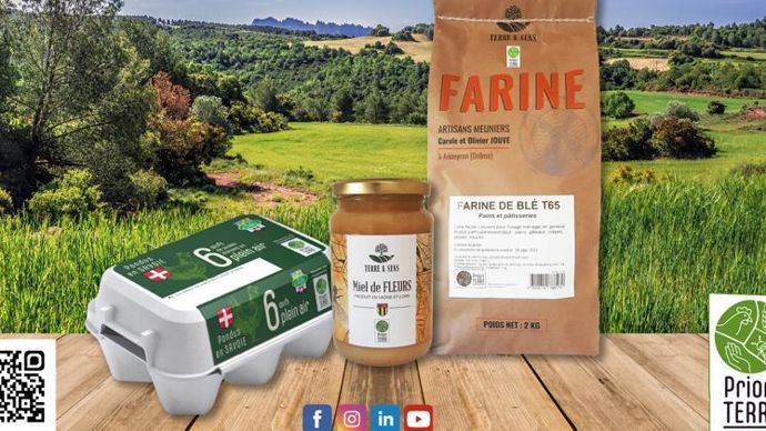 Les Gamm vert de la coopérative et certaines enseignes de grande distribution au niveau régional mettent d’ores et déjà en marché des produits porteurs du logo PrioriTerre (œufs, miel, farine).