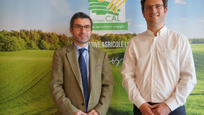 Pierre-Antoine Ferru, nouveau DG de la Coopérative agricole lorraine (à g.), travaillera en binôme avec le président, Pierre-Yves Simonin, pour mettre en œuvre la feuille de route stratégique définie récemment par le conseil d’administration.