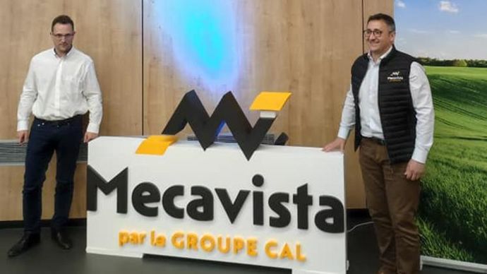 Les noms des deux nouvelles filiales dédiées à l’agroéquipement ont été dévoilés lors de l’assemblée générale extraordinaire du 29 avril. Ici, Olivier Didelot, dirigeant de Mecavista (à dr.).