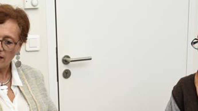 Anne Keravel, chef de projet Opcalim et Ilham Bouyazza, directrice adjointe des affaires sociales chez Coop de France. Cédric Faimali