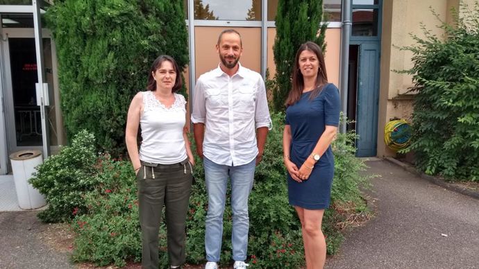 Ludovic Tourral a pris en juillet la responsabilité du nouveau service formation d’Oxyane, lequel s’appuie aussi sur Sandrine Coron (à g.) et Laure Jourdan, chargées de formation.