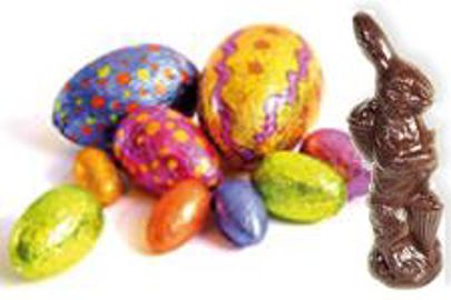 Les oeufs fourrés, les figurines, sont aisément réutilisables dans des pâtisseries cuites. (Photo : Latoque.fr) Oeufs de Pâques et lapin en chocolat (Pâques) Les oeufs fourrés, les figurines, sont aisément réutilisables dans des pâtisseries cuites. (Photo : Latoque.fr) Oeufs de Pâques et lapin en chocolat (Pâques)