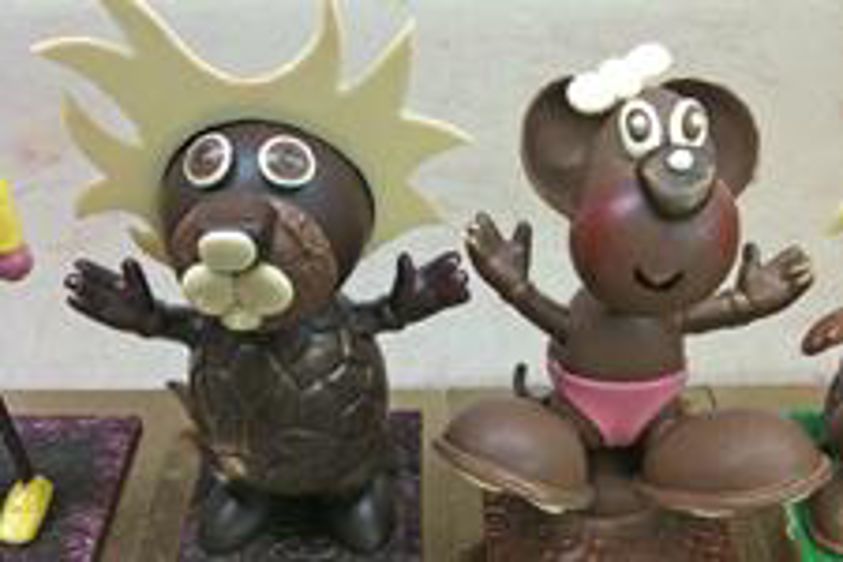 Les personnages à succès de la boulangerie Busserolles à Paris. (Photo : Latoque.fr) Figurines de Pâques de la boulangerie Busserolles à Paris. (Photo : Latoque.fr)