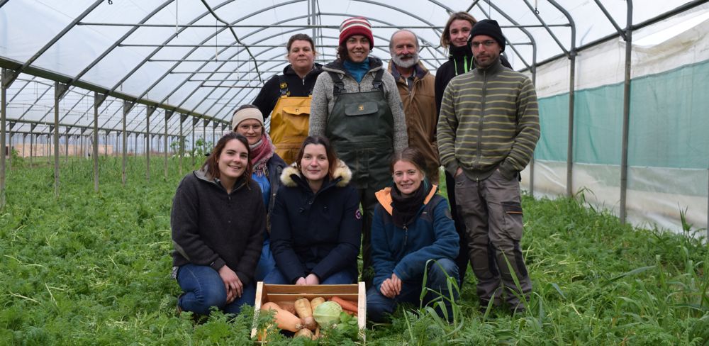En agriculture biologique, l’EARL « Le champs des hérissons » commercialise sa production en magasin spécialisé et via des grossistes. Dix personnes y travaillent sur la ferme.