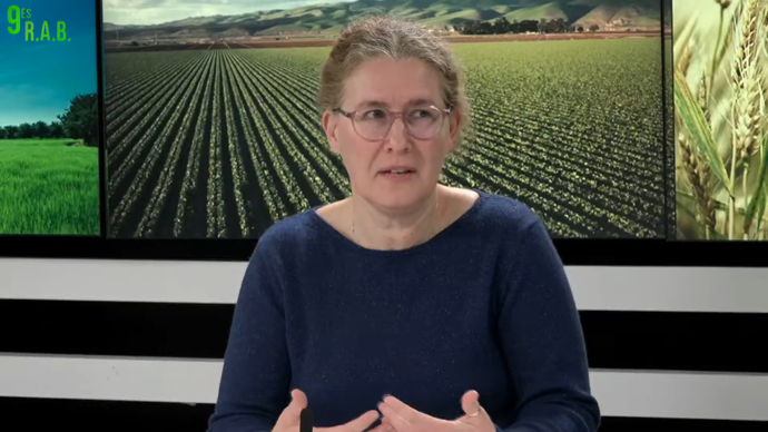 Céline Barthet, présidente d’IBMA France, lors des 9es rencontres annuelles du biocontrôle, organisées par l'association, mardi 31 janvier.