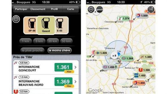 L'appli Essence free permet de localiser les stations les moins chères près de nous