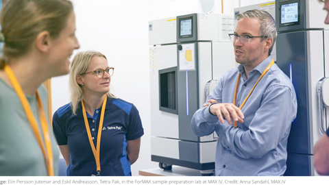 Capture d'écran MAX IV / Elin Persson Jutemar et Eskil Andreasson, Tetra Pak, dans le laboratoire de préparation des échantillons ForMAX à MAX IV