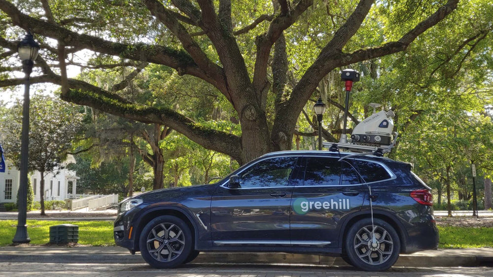 Greehill collecte les données avec des véhicules équipés de scanners mobiles, de Lidar et de caméras. Greehill collecte les données avec des véhicules équipés de scanners mobiles, de Lidar et de caméras.