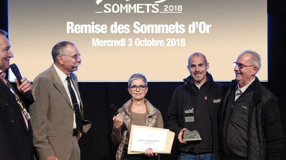Remise du Sommet d’Or 2018 à Nathalie COGNIEL, Mickaël QUIRIN et Bernard COGNIEL