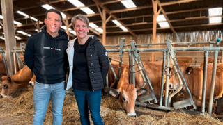 Associés sur le Gaec Jarry, Amélie Belaud et son frère Yoann Jarry s’organisent pour combiner travail sur la ferme et entraînements.