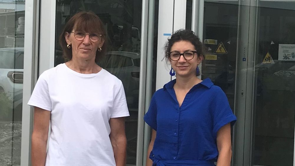 Responsable marketing agricole du groupe Maïsadour, Leslie Vivès (à dr.) est aussi cheffe de projet transmission-installation et travaille ce dossier avec Chantal Brèthes, élue référente et vice-présidente, et une équipe projet.