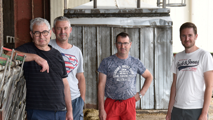 Les associés. Thierry Fruchard, son frère Fabrice Fruchard, Francis Berthome, Johan Guibert.
