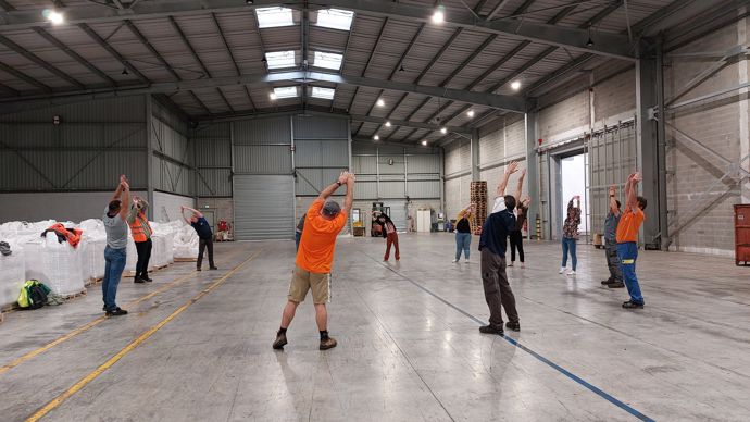 En juin, lors de la semaine de la QVCT, des ateliers d'éveil musculaire ont été organisés dans différents sites de Vivadour. Une pratique qui pourrait se développer au quotidien.