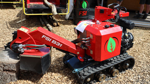 La rogneuse B31, présentée au salon Euroforest 2023. La rogneuse B31, présentée au salon Euroforest 2023.