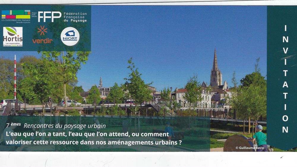 La journée est organisée avec une table-ronde et une visite du site de Niort primé aux Victoires du paysage 2022.