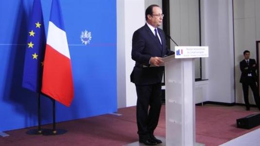 François Hollande, président de la République lors du point de presse à la fn du Conseil européen du 23 novembre 2012. 