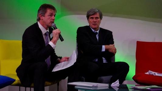 Stéphane Gérard, président de la Fncuma, et Stéphane Le Foll, ministre de l'agriculture