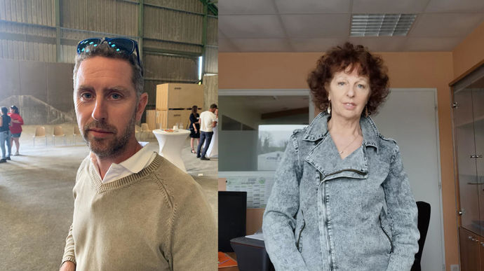 Le président, Guillaume Chamouleau, et la directrice, Adeline Rorato, forment le nouveau duo à la tête de la coopérative de Mansle.