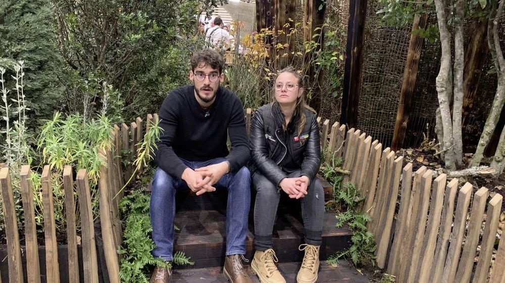 Vincent Grunewald, architecte paysagiste, et Nina Berger, de Cheval paysages, pendant le concours du Carré des jardiniers 2023.
