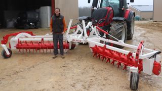 Fabien Balanche a construit son aligneuse pour optimiser ses chantier de ramassage de pierres.