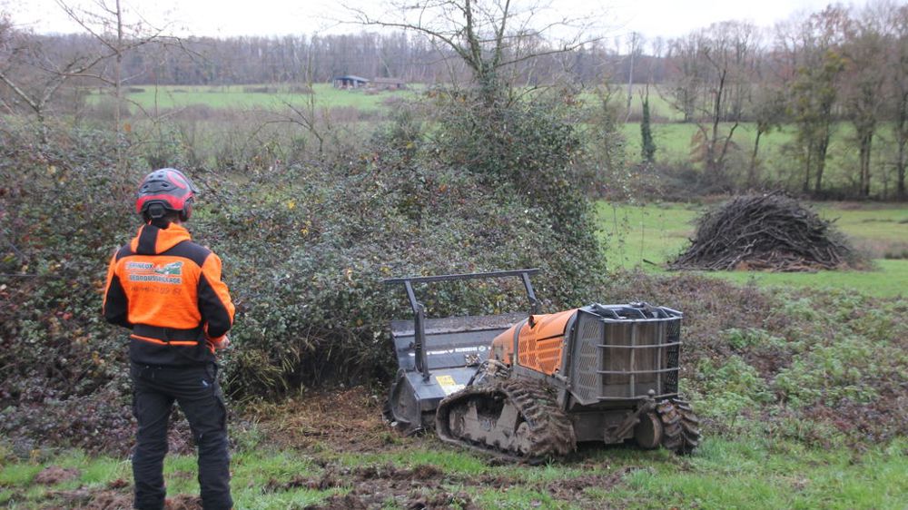 Le broyage avec le robot est devenu la principale activité de l’entreprise, notamment dans les zones humides.