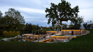 Une vue de la réalisation de l'entreprise Muller Paysage, lauréate du trophée « Créativité » de ce nouveau concours paysager.