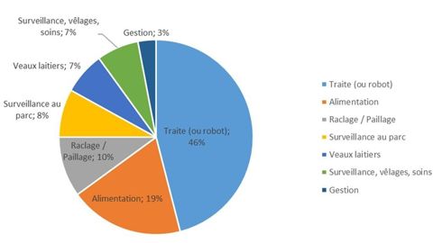 Répartition des tâches d’astreinte en élevage laitier