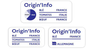 Les logos Origin'info indiqueront l'origine des produits primaires des ingrédients des plats transformés. Les logos Origin'info indiqueront l'origine des produits primaires des ingrédients des plats transformés.